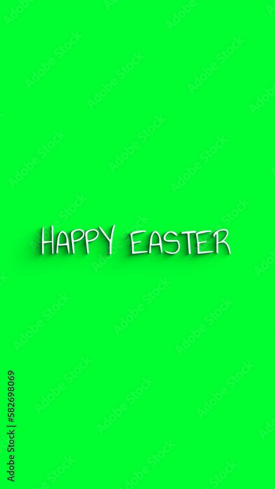 Happy Easter letters animation with alpha channel. Vertical video. Happy Easter letters animation with alpha channel. Vertical video.