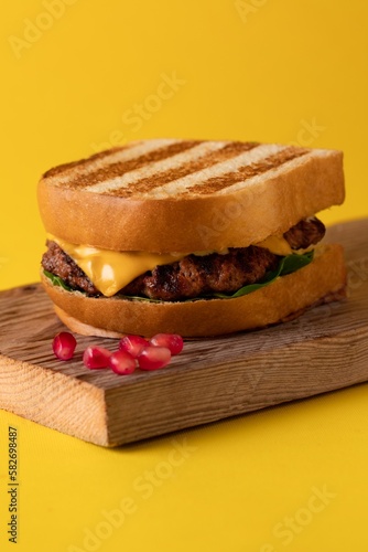 French toast beef burger