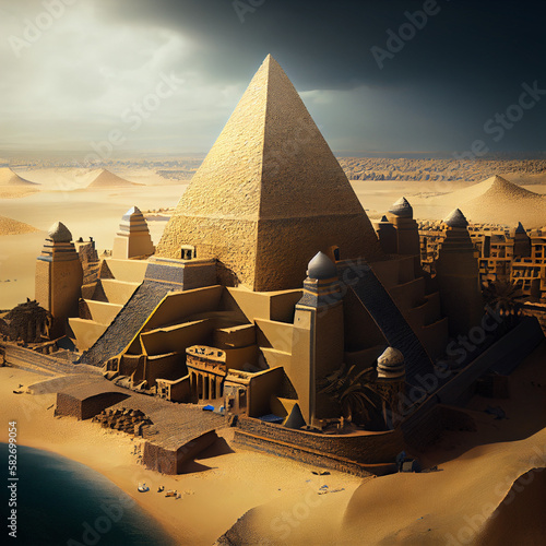 Egypt pyramid art