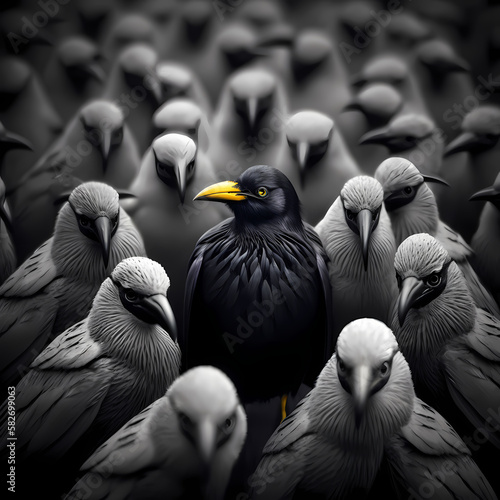 Raven Leadership Concept. Generative AI © premiumdesign