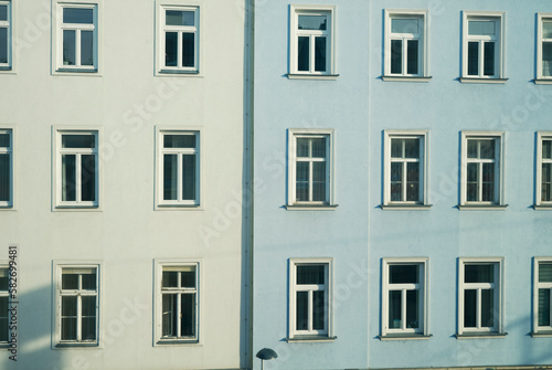windows on the building in the city