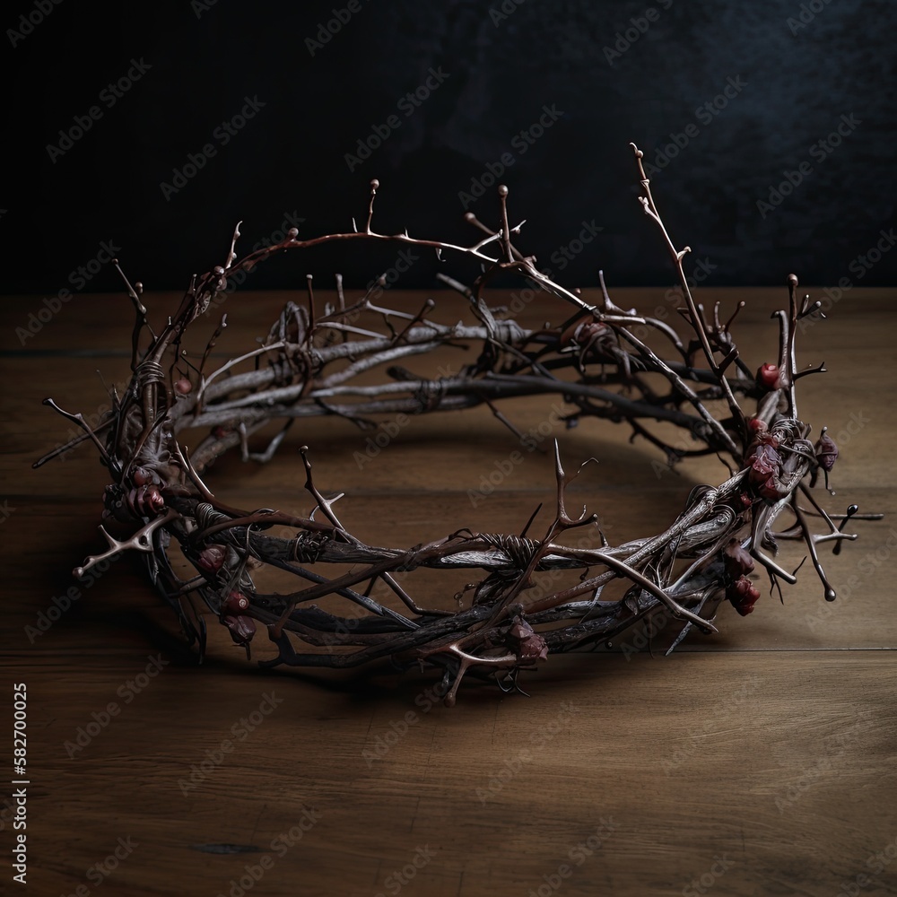 Fototapeta premium Crown Of Thorns, generative ai