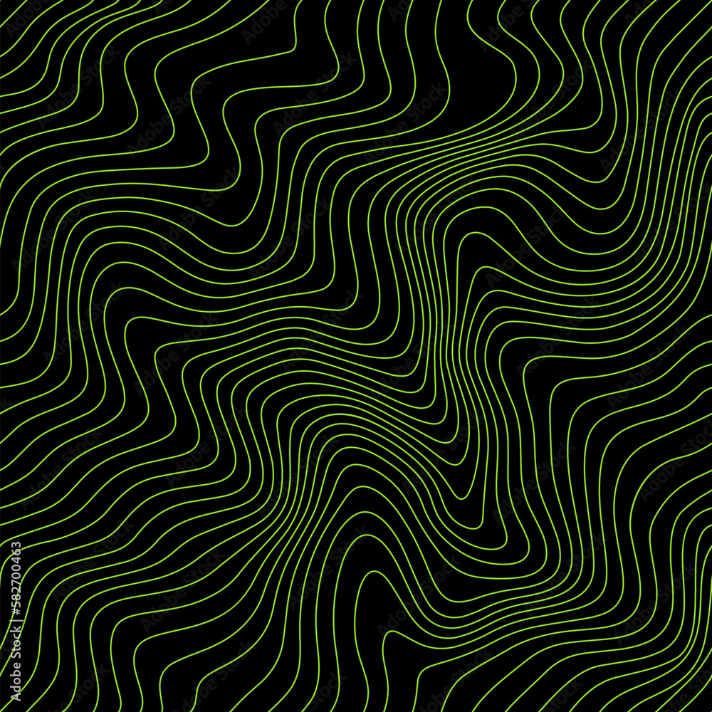 Obraz premium Abstract Weather Map Background with Lines. Vector Topographic Seamless Pattern. Futuristic Y2k Illustration