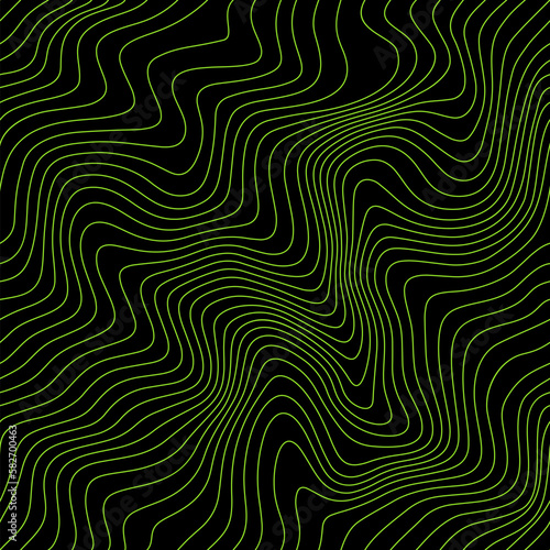 Abstract Weather Map Background with Lines. Vector Topographic Seamless Pattern. Futuristic Y2k Illustration