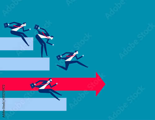 Different business directions. Business road vector illustration