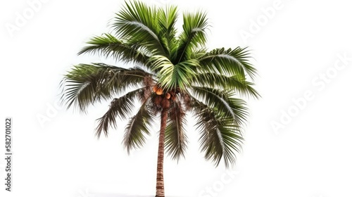 palm tree isolated on white background  generative ai