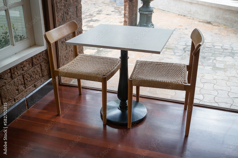 Room interior coffee shop with comfortable furniture Room interior coffee shop with comfortable furniture