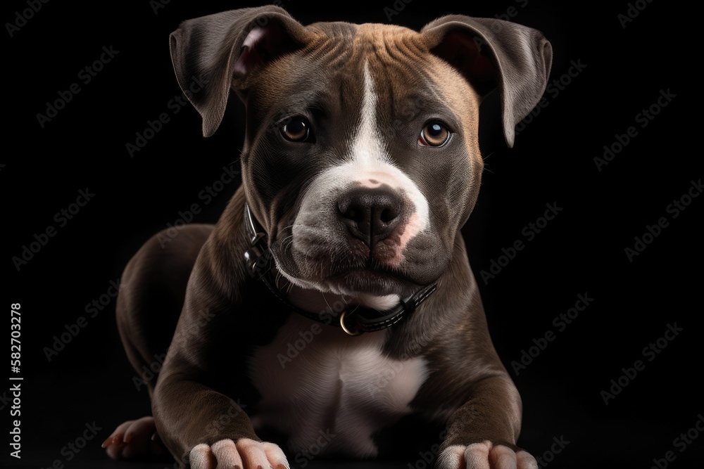 American Staffordshire Terrier, puppy American Staffordshire Terrier. Generative AI