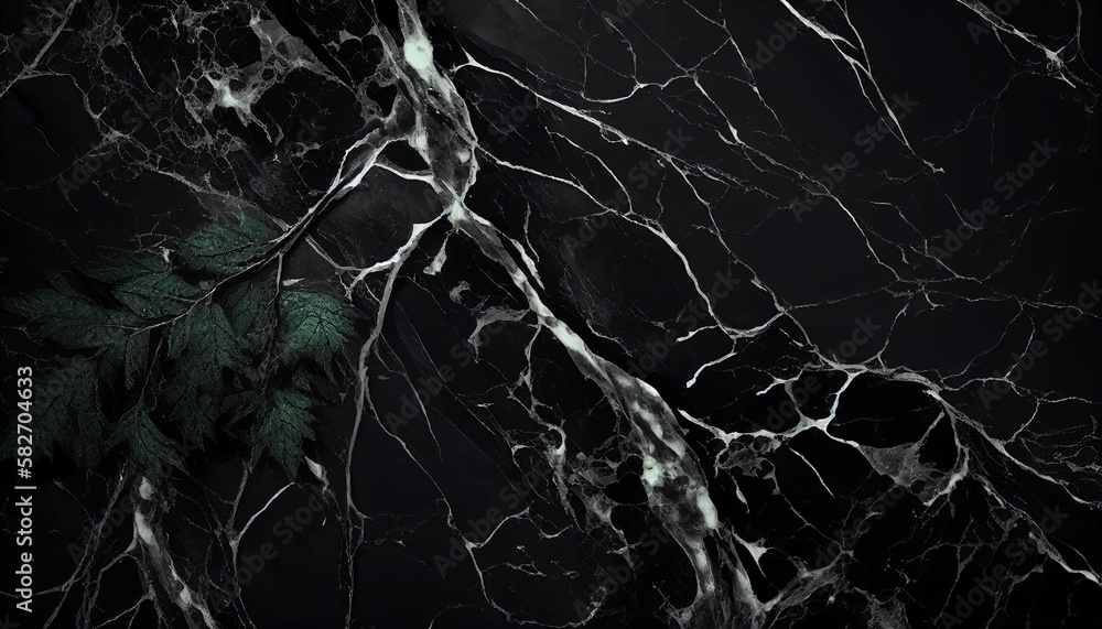Beautiful Marble Patterned Texture on a Black Background, Generative AI Beautiful Marble Patterned Texture on a Black Background, Generative AI