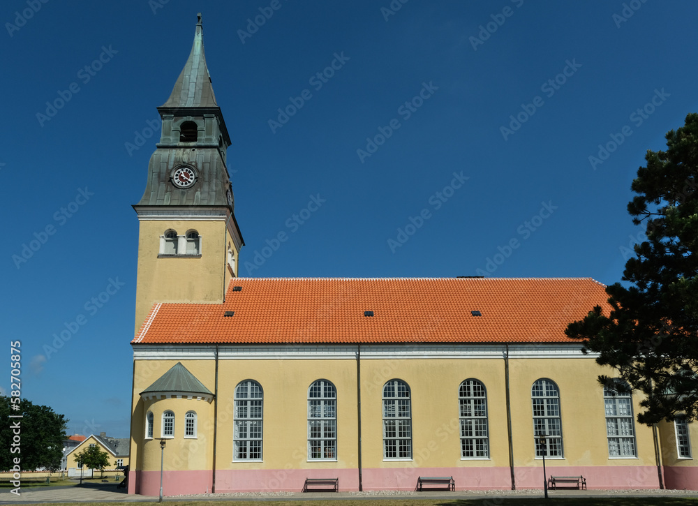 Skagen Kirke, die Kirche der nördlichsten dänischen Stadt Skagen und Nachfolgebau der berühmten versandeten Kirche