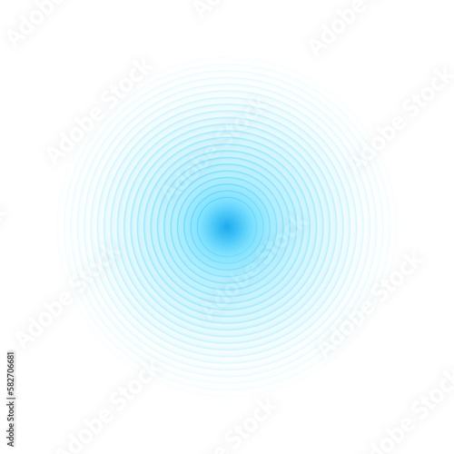 Circles with a common centre. Concentric circles. Vector illustration