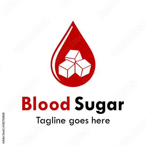 Blood sugar design logo template illustration