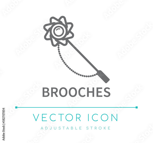 Brooches Jewelry Line Icon