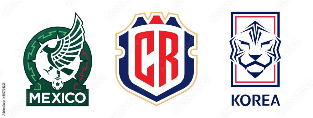 Vector logo of the Mexico national football team. Logo of the national
