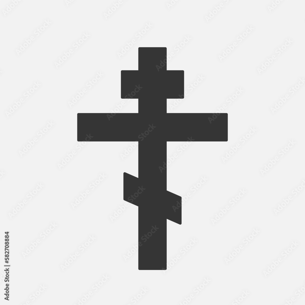 Crucifix cross silhouette icon. Christian or catholic symbol of church. Jesus christ, holy easter holiday. Vector illustration Crucifix cross silhouette icon. Christian or catholic symbol of church. Jesus christ, holy easter holiday. Vector illustration