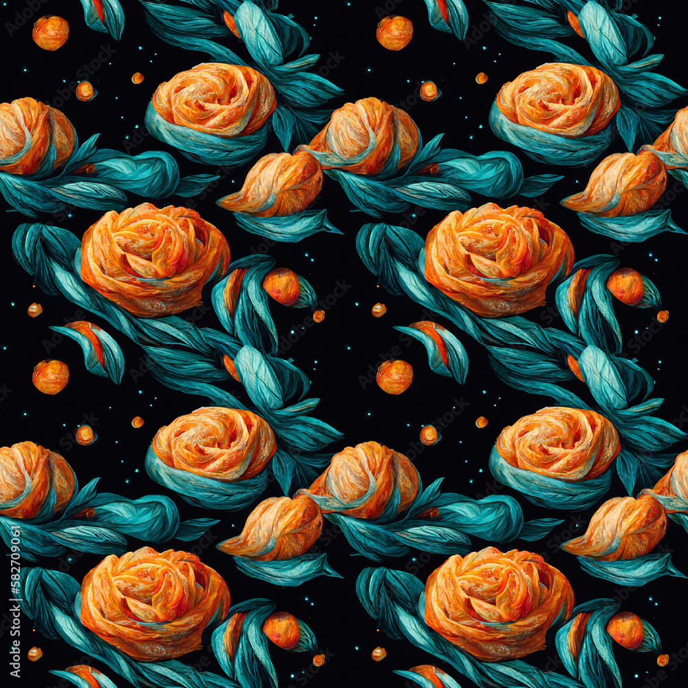 seamless pattern digital painting of yellow rose seamless pattern digital painting of yellow rose