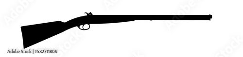 Hunting gun, shotgun - silhouette
