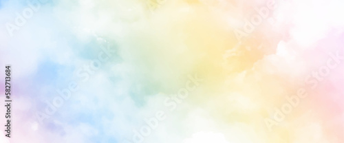 Soft cloudy is gradient pastel, Abstract sky background in sweet color.