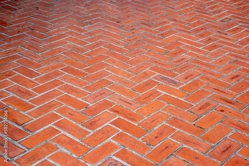 red brick wall and footpath background