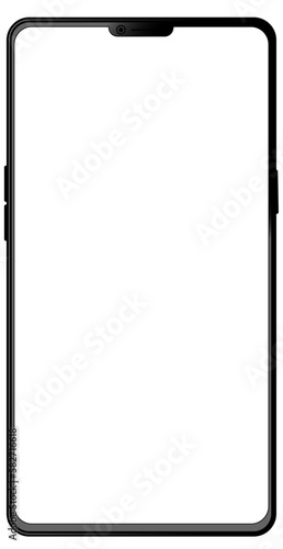 Realistic phone latest design model. Smart phone mockup.