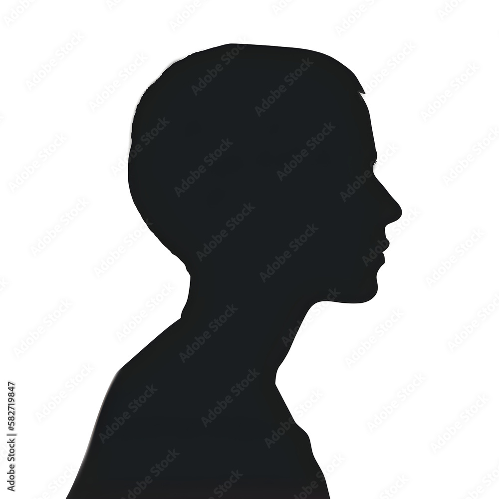 silhouette of a person in profile