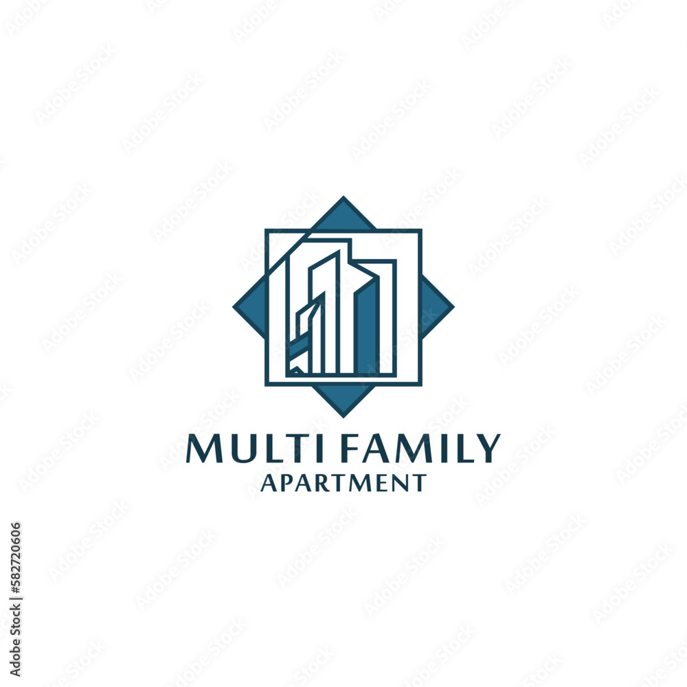 Multi family real estate vector icon