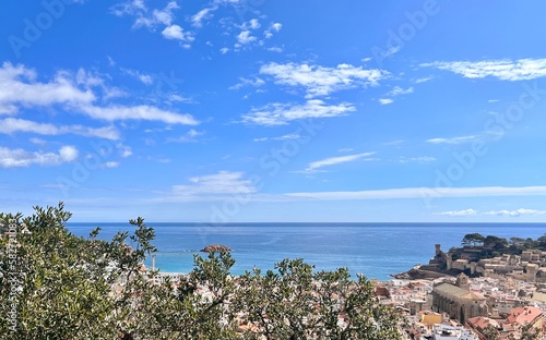 Landscape of Tossa de Mar in the background