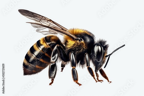 bee on white background © Man888
