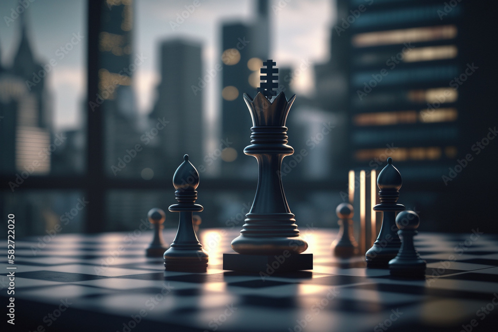 Skyscrapers surround chess pieces, born from Generative AIs brilliance  Vertical Mobile Wallpaper AI Generated 29296411 Stock Photo at Vecteezy