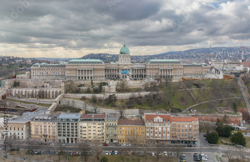 Buda Castle in Budapest, Hungary. Palatial venue for the Hungarian National Gallery displays from Gothic altars to sculpture.