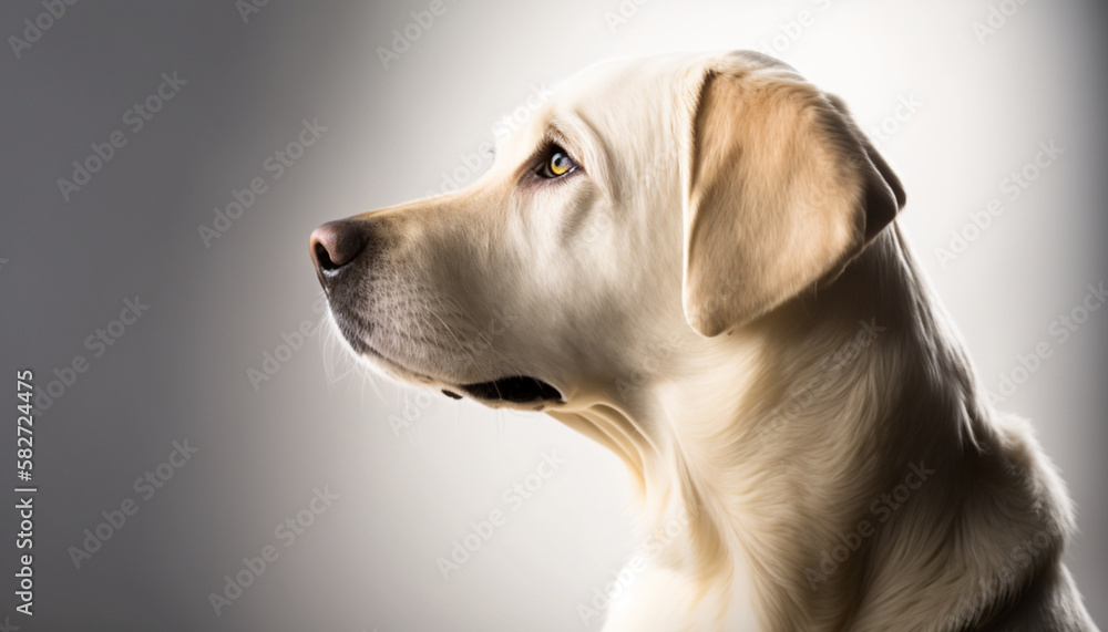 Labrador retriever dog, Generative Ai.