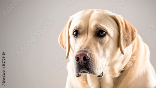 Labrador retriever dog, Generative Ai.