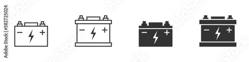 Сar battery icon. Vector illustration.