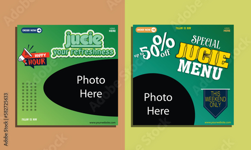 Food social media post vector illustration photo