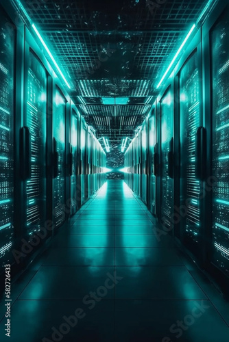 Data center servidor informação dados inteligência tecnologia central processamento nuvem segurança computação business inteligence big data IA Generativa