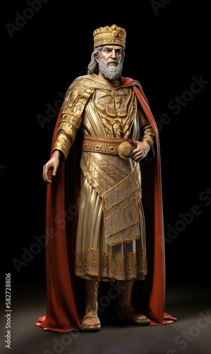 Artaxerxes the King of the Persian Empire Bible historical past Generative AI Illustration photo