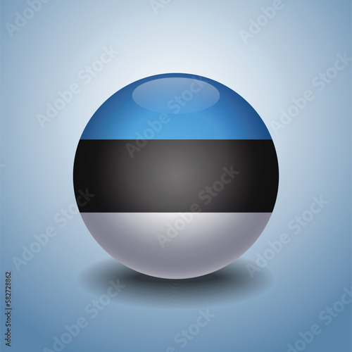 Estonia flag. Round glossy. Isolated on color gradient background Free Download Estonia flag. Round glossy. Isolated on color gradient background - GFXLoad