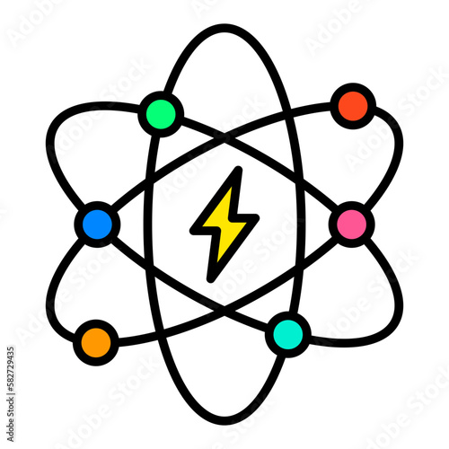 Atomic Energy Filled Line Icon