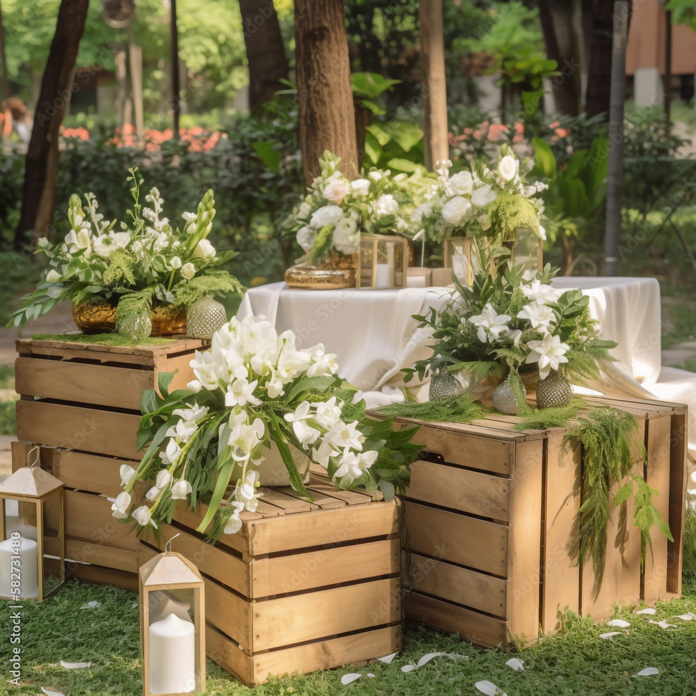 Floral Wedding decorations - AI Generative