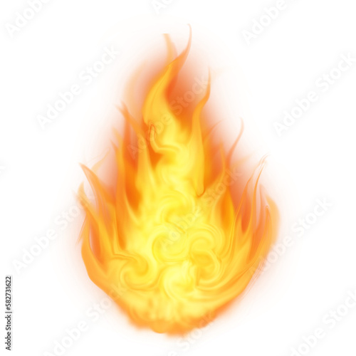 Fototapeta Realistic burning fire flames, Burning hot sparks realistic fire flame, Fire fla