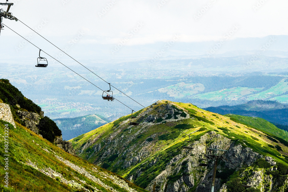 Nature scenery, high Tatras and valleys of Poland, clouds over mountains Nature scenery, high Tatras and valleys of Poland, clouds over mountains