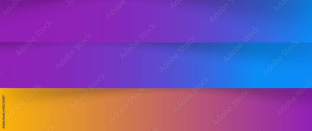 Abstract colorful paper art banner background. Trendy minimal design. Gradient cover design. Vector illustration