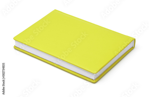Yellow blank hardcover book