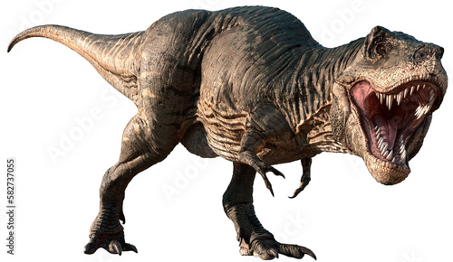 Tyrannosaurus from the Cretaceous era 3D illustration 