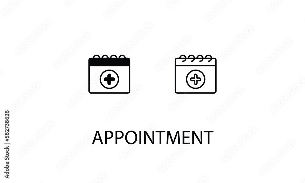 Appointment double icon design stock illustration Appointment double icon design stock illustration