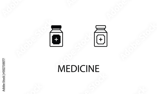 Medicine double icon design stock illustration