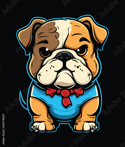 A baby bulldog cartoon character