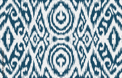 Abstract ethnic ikat pattern traditional Design for background,carpet,wallpaper,clothing,wrapping,Batik,fabric,Vector illustration.embroidery style.