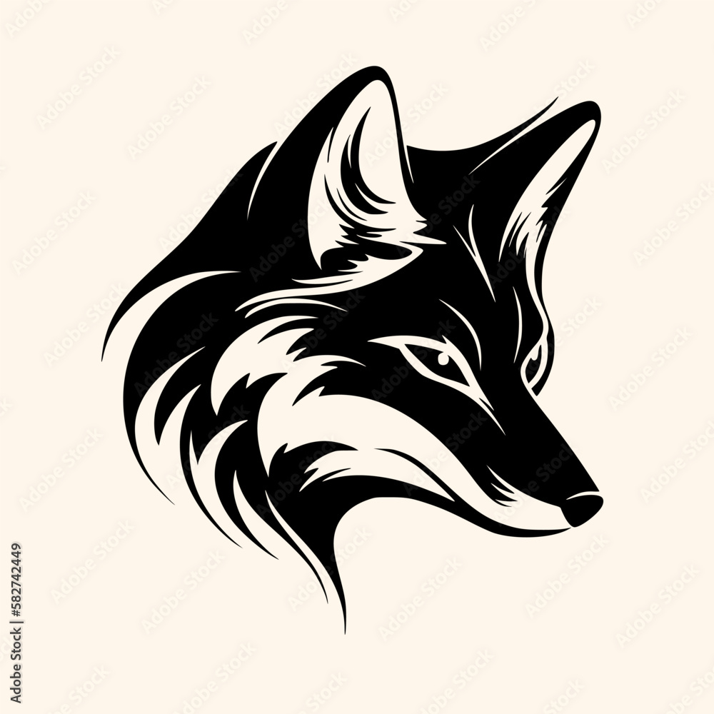 Fox vector for logo or icon, drawing Elegant minimalist style,abstract style Illustration Fox vector for logo or icon, drawing Elegant minimalist style,abstract style Illustration
