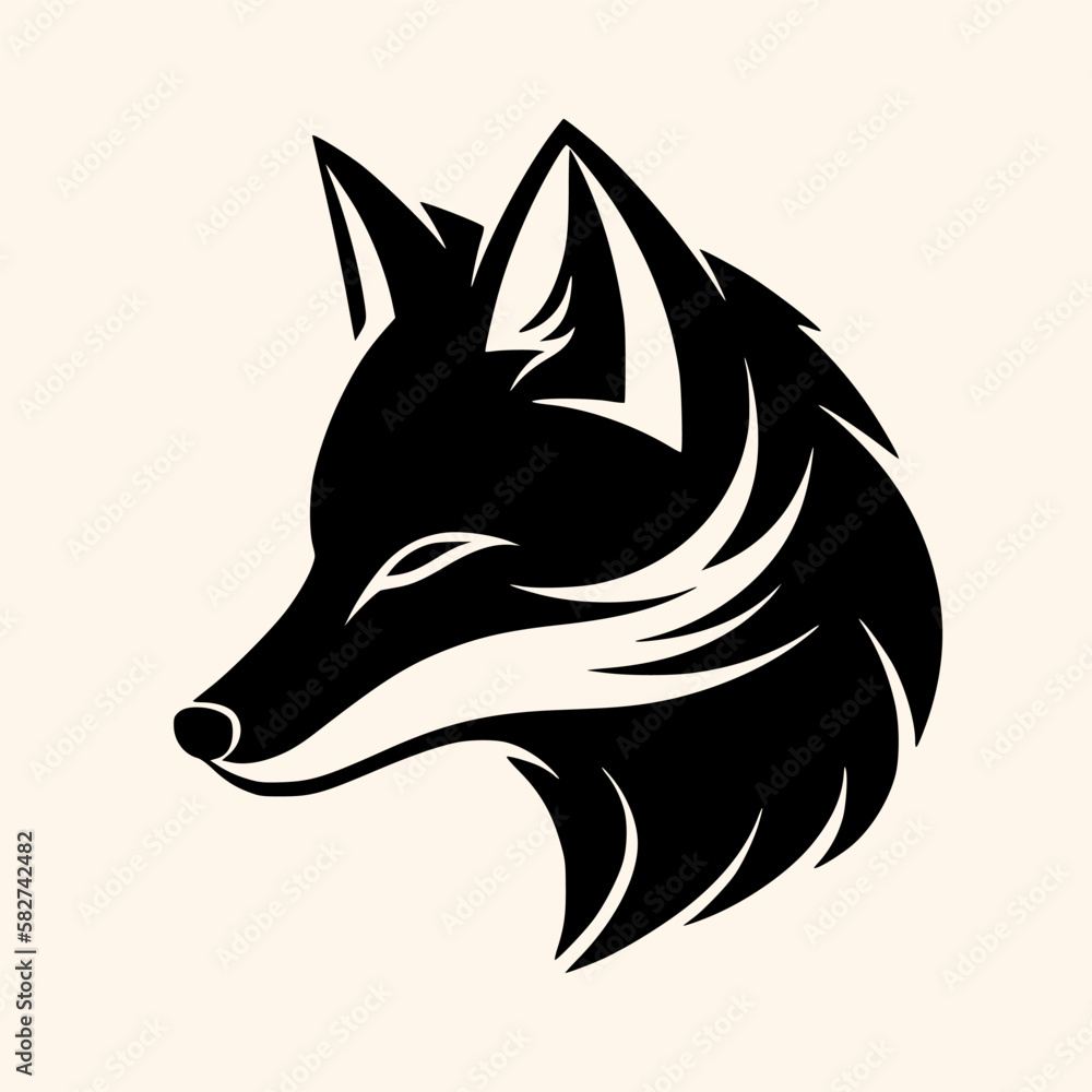 Fox vector for logo or icon, drawing Elegant minimalist style,abstract style Illustration Fox vector for logo or icon, drawing Elegant minimalist style,abstract style Illustration